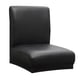 thumbnail image 3 of Funda de comedor corta, elástica, extraíble y lavable, funda de asiento para hotel y comedor. Negro, 3 of 9