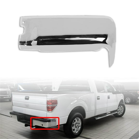 LABLT Rear Bumper End Right Face Bar W/Parking Sensor Assist Holes for Ford F150 Chrome 2009-2014