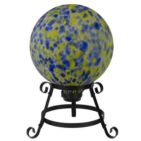 Northlight 10" Yellow and Blue Outdoor Patio Garden Gazing Ball
