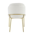 thumbnail image 5 of Dining Chairs Set of 2, Modern Upholstered Kitchen Chair with Metal Legs, Armless Chairs for Kitchen and Dinning Room, Antique White, 5 of 9