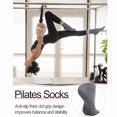 thumbnail image 4 of 6 Pairs Pilates Socks with Grips for Women Non Slip Yoga Crew Socks for Barre Ballet Dance Barefoot Workout Hospital, 4 of 7