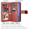thumbnail image 2 of Tekcoo for Samsung Galaxy S25 FE Case Wallet with ID Card Holder for Women Men, Detachable Magnetic PU Leather Flip Wallet Phone Case for Galaxy S25 FE with Strap Kickstand Cover, Wine Red, 2 of 7