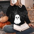 thumbnail image 3 of Ailaofu Halloween Womens Sweatshirt Cute Round Neck Sweatshirts Print Long Sleeve Fall Outfits Pullover, 3 of 3