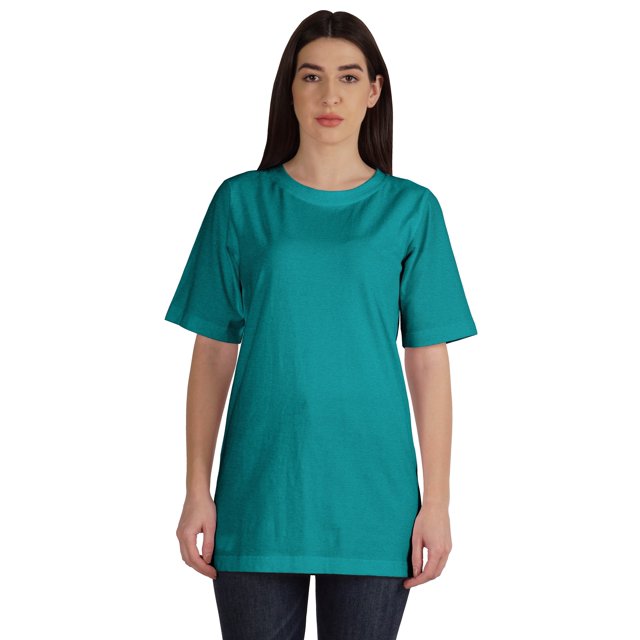 Inkmeso T-Shirt Basique en Coton à Col Rond pour Femmes Coupe Ample Décontractée Long pour Entraînement