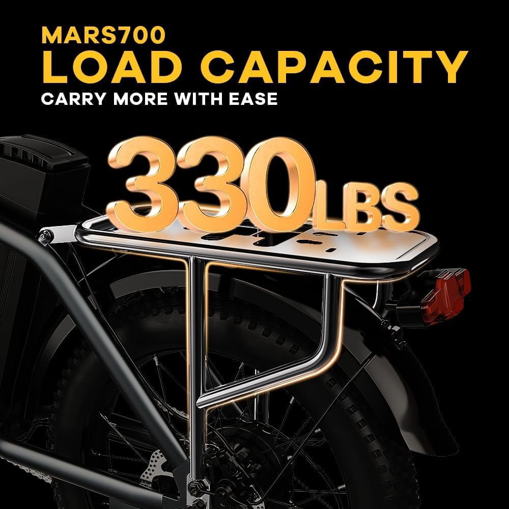 Cbvelo 1000W Folding Electric Bike, 48V 20.8AH Large Removable Battery E-Bike, 30+MPH, 80 Miles Max Range, 20" Fat Tire Electric Bike for Adults, Adult Electric Bicycles for Commute