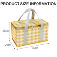 thumbnail image 2 of Paquete de 2 bolsas de comestibles reutilizables con aislamiento, bolsa refrigeradora plegable para comestibles, bolsa aislante grande resistente, 2 of 6