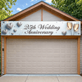 thumbnail image 3 of LUUFILx 25th Wedding Anniversary Banner Backdrop Decorations for Celebration Party Supplies Anniversary Gifts Champagne Hearts Background, 3 of 7