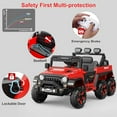 thumbnail image 6 of Yesurprise 24V Kids Ride on Car with 6 EVA Wheels, 4WD Battery Powered Electric Car with Music, LED Lights, Bluetoot, Toddler Electric Vehicle Toys, 6 of 8