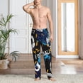 thumbnail image 2 of Logiee Football Print Pajama Pants for Men,Men’s Pajama Bottoms,Mens PJ Pants with Pockets & Button Fly-Small, 2 of 6