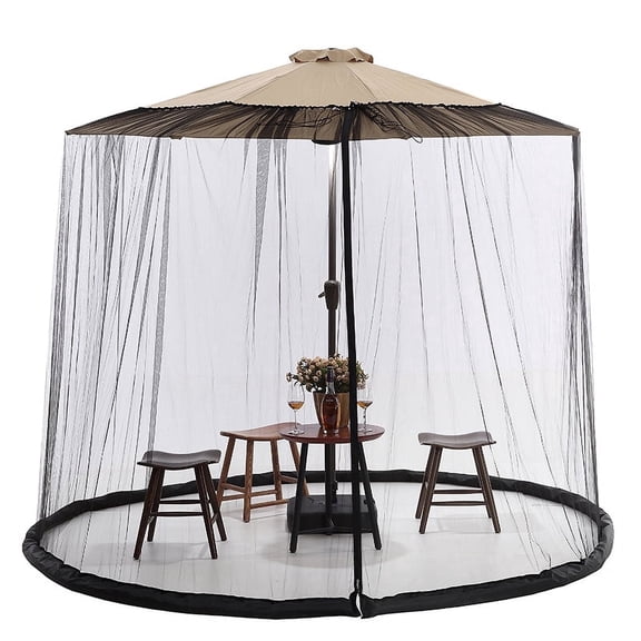 Patio Umbrella Bug Screen Net 9ft Mosquito Blocker Fly Stopper Backyard Sun Shade Mesh Umbrella Net