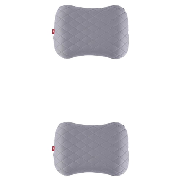 Toystoory Almohada inflable Ultraligero Dispositivo de viaje para acampar Cojín de cintura Almohadas de aire Coche Avión Reposacabezas Estuche Type1 NO1