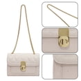 thumbnail image 3 of Bolso y bolso de hombro con doble cremallera a la moda para citas, bolso cruzado de cuero de pu para mujer, color blanco, 3 of 5
