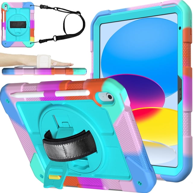 Funda BMOUO para iPad 11.ª generación, 11 pulgadas y 10.ª generación, 10.9 pulgadas, turquesa