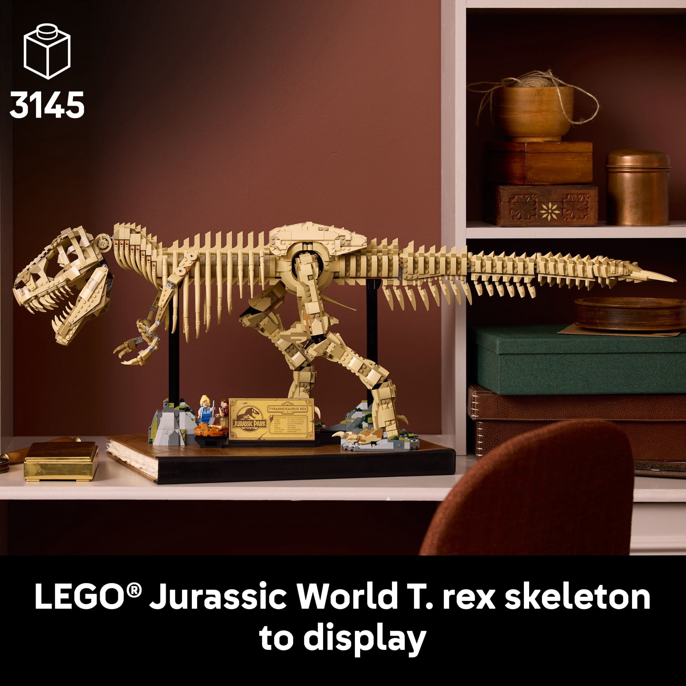 LEGO Jurassic World Dinosaur Fossils: Tyrannosaurus Rex - Building Set for Adults, Ages 18+ - Dinosaur Gift for Movie Lovers - Collectible Home Decor for Bedroom, Office, or Any Room - 76968