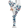 thumbnail image 4 of COEQINE Camo Pink Blue White Girls Yoga Legging High Waist Sport Pants Buttery Soft Stretch Running Leggings, for 10-11 Years Kids Girls, 4 of 7