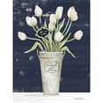 thumbnail image 3 of Jacobs, Cindy 19x24 Black Modern Framed Museum Art Print Titled - Tulips on Navy I, 3 of 5