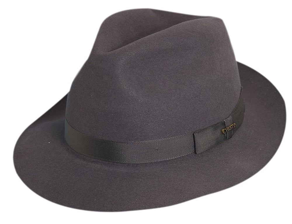 Christys Of London Men's Trilby Felt Hat Gray 7 1/2