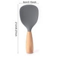 thumbnail image 3 of Chenmei Short Wooden Handle Silicone Spatula Multifunction Spatula Cooking Spoon Silicone Spoon with Wooden Handle Heat Insulation Heat Spoons for Rice Cooker, 3 of 7