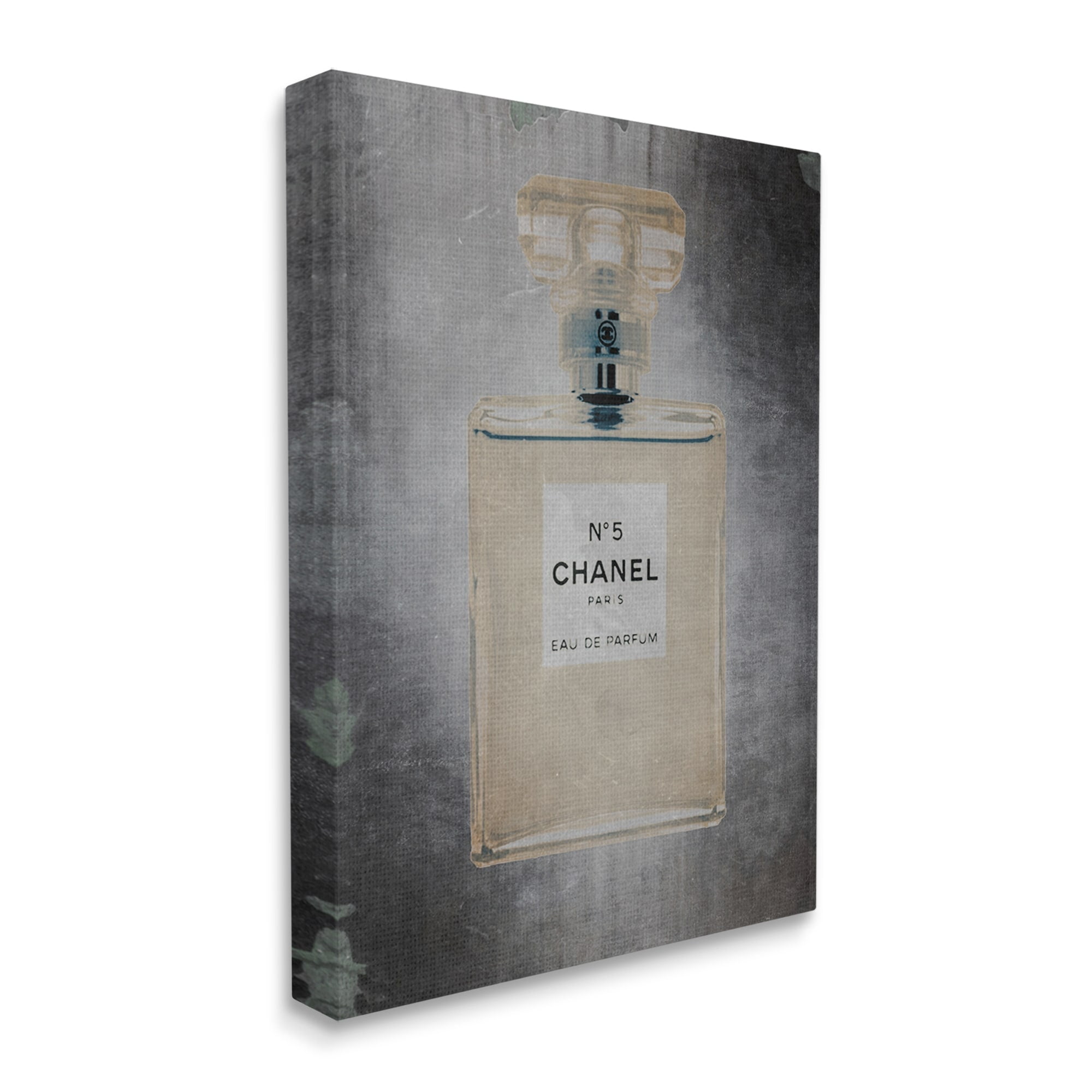 Stupell Industries Dark Fashion Brand Perfume Bottle Beauty & Fashion Painting Gallery Wrapped Canvas Print Wall Art