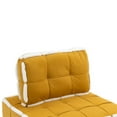 thumbnail image 6 of Oversized Accent Chair, Upholstered Lounge Arm Chair Deep Seat Comfy Single Sofa Armless Reading Chair Barrel Chairs for Living Room Bedroom Office Apartment, Mustard Yellow, 6 of 9