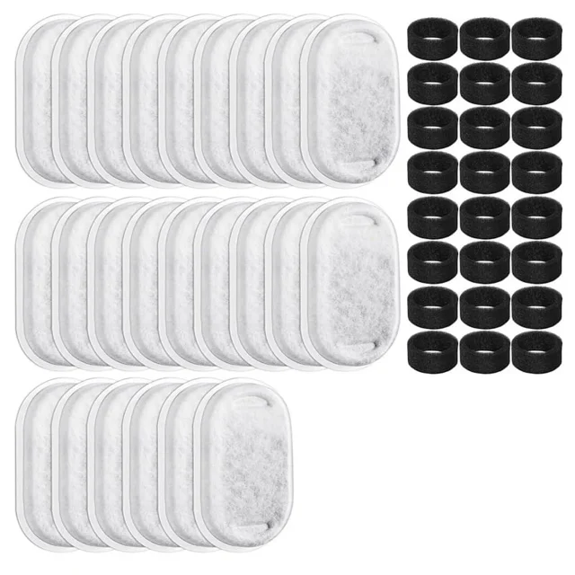 48 Filtres de Fontaine à Eau pour Chat, Filtres de Remplacement pour Chat à Débit Réglable
