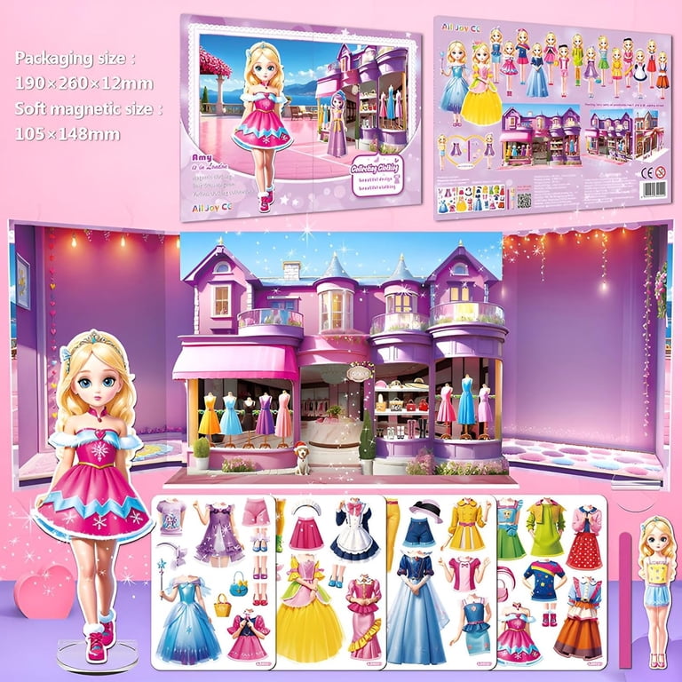 Cookadvan Magnetic Princess Dress-Up Paper Dolls, Travel Toy Set,  Interchangeable Outfits - Walmart.com