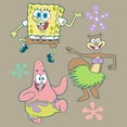 thumbnail image 2 of Girl's SpongeBob SquarePants Floral Dancing Friends Graphic Cropped T-Shirt, 2 of 3