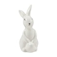 thumbnail image 2 of Eolstice Ceramic White Easter Bunny Figurine, Egg Decorative Spring Tabletop Decor, Bunny Collectible Ornament, for Home Shelf, Mantel, Gift, Holiday s(A), 2 of 6