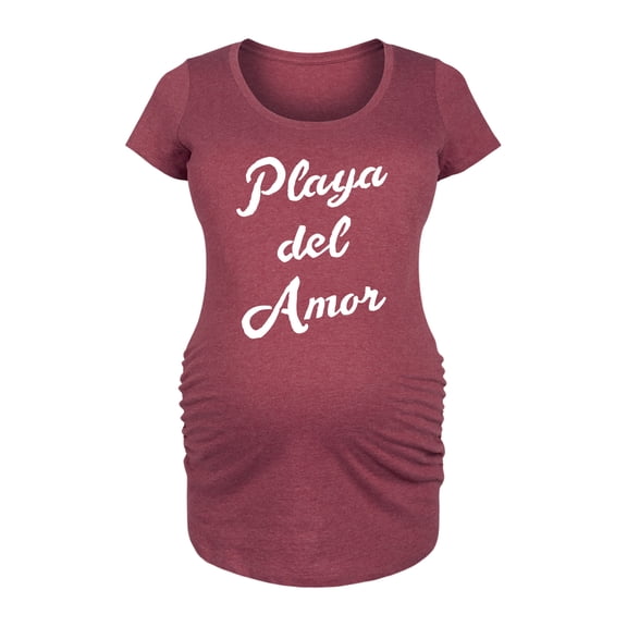 Instant Message - Playa Del Amor - Women's Maternity Scoop Neck Graphic T-Shirt