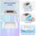 thumbnail image 4 of Maraawa UV LED Nail Lamp, 120W Rechargeable Cordless Nail Lamp, 4 Timer Modes with Crystal Diamonds，White, 4 of 8