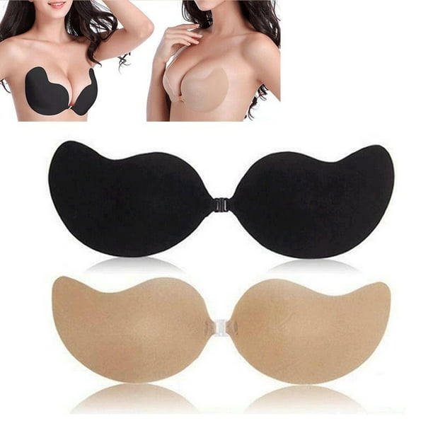 SILICONE STRAPLESS BRA Backless Push Up Adhesive With Drawstrings Invisible