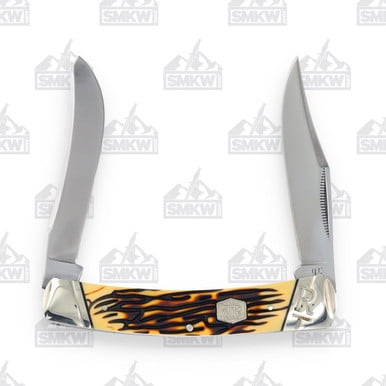 Rough Ryder Knives Rough Ryder Tuff Stag Large Moose Folding Knife RR2370
