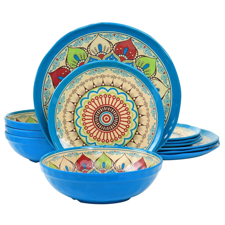 Elama Camilla 12-Piece Melamine Dinnerware Set photo 1
