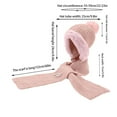 thumbnail image 3 of Bibifish One Piece Scarf Hats For Women Winter Thermal Lined Scarf Hats Solid Color Fleece Cold Weather Knitted Scarf Hats For Ladies, 3 of 5
