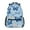 Blue Butterflies and Flowers, variant on School Backpack Lightweight Multipocket College High Middle Student Bag 15L Cute Cars and Triangles