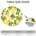 thumbnail image 6 of Vintage Lemon Pattern Tablecloth Yellow Fruit Print Cute Retro Style with Fresh Floral Accent, 6 of 7