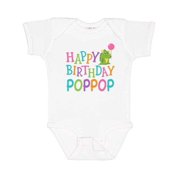 Inktastic Happy Birthday Poppop Boys or Girls Baby Bodysuit