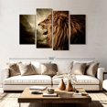 thumbnail image 2 of Elephant Stock Fierce Lion Growl Wall Art - Horizontal Multi Panel Canvas - Living Room Wall Decor - Animal Multi Panel - Beige And Brown Decor - 84" x 54", 2 of 4