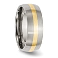 thumbnail image 4 of Chisel Stainless Steel with 14k Gold Inlay Brushed 8mm Band, 4 of 7
