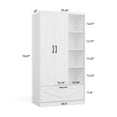 thumbnail image 2 of RichYa 71"H Armoire Wardrobe Closet with Drawer,Clothes Storage Cabinet with Hanging Rod,Large Wardrobe Closet with Shelves & 2 Doors for Bedroom, 2 of 8