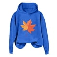 thumbnail image 1 of WEAIXIMIUNG Ensembles de Sweat-Shirts Raccourcis pour Femmes, Mode Hiver, Imprimé Feuille d'Érable à Capuche, 1 of 3
