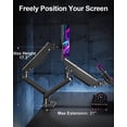 thumbnail image 4 of Dual Monitor Arm for 17-32 Inch Computer Screens, 22lbs per Arm, Full Motion Monitor Desk Mounts for 2 Monitors, Gas Spring Desk Mount, VESA Mount, F, 4 of 9