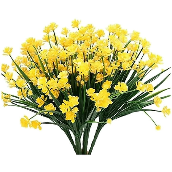 Fake Flowers Promotion Sale! 7Pcs Artificial Flowers for Outdoor Decoration Plastic Flowers Outdoors Plants in Bulk for Garden Courtyard Farmhouse Porch Home Decoration, Home Decor Clearance Sale