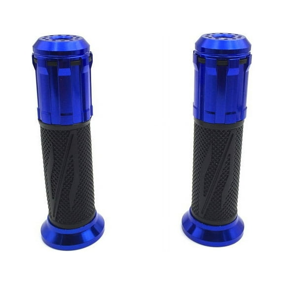 HTT-MOTOR Blue CNC "s" on Rubber Hand Grips Fit For BMW S1000RR Aprilia Buell Ducati Panigale Honda CBR Yamaha Kawasaki Ninja Suzuki with 7/8" Standard Handlebars