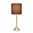 thumbnail image 2 of Creekwood Home 21.25" Modern Glam Table Lamp, Gold Base With Black Shade, Stylish Lighting For Bedroom, Living Room, Or Entryway, 2 of 5
