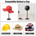 thumbnail image 4 of Soporte de casco de metal, soporte de metal de rotación Soporte de suspensión de escritorio Soporte de casco Pantalla para casco de motocicleta, gorras, sombrero y casco de rugby, 4 of 4