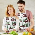 thumbnail image 3 of White Christmas Car and Camper Apron-Garden Aprons for Women with Pockets-Cotton Linen Waterproof Kitchen Cooking Gardening Aprons Adjustable for Kitchen,Cooking,BBQ and Salon 32"x27", 3 of 7