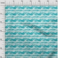 thumbnail image 3 of oneOone Cotton Poplin Turquoise Blue Fabric Asian Wave Dress Material Fabric Print Fabric By The Yard 56 Inch Wide, 3 of 4
