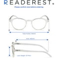 thumbnail image 5 of Readerest Round Blue Light Blocking Reading Glasses Clear 025 Magnification, 5 of 6