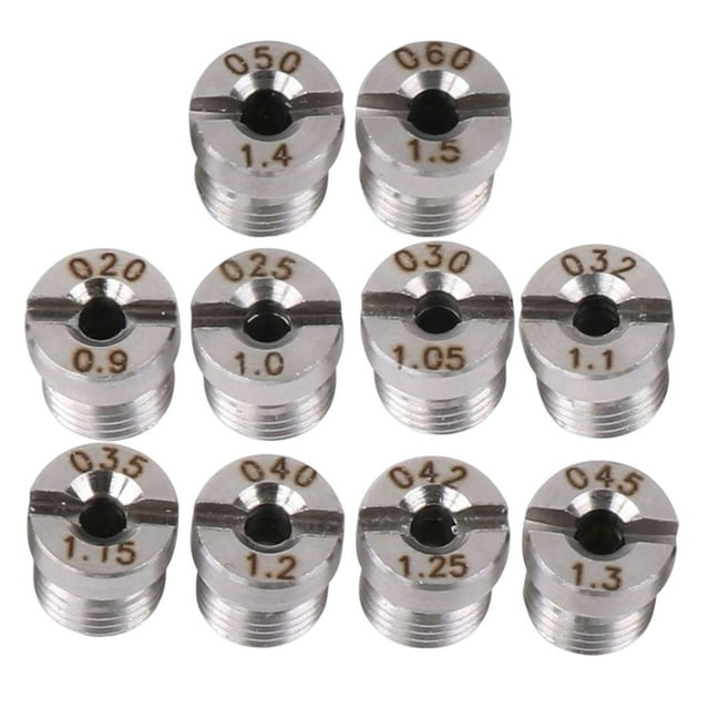 10Pcs Pressure Washer Surface Cleaner Nozzle Spray Fan Nozzle Tips Replace Surface Cleaner Part for Automotive Washing Lubrication Spraying